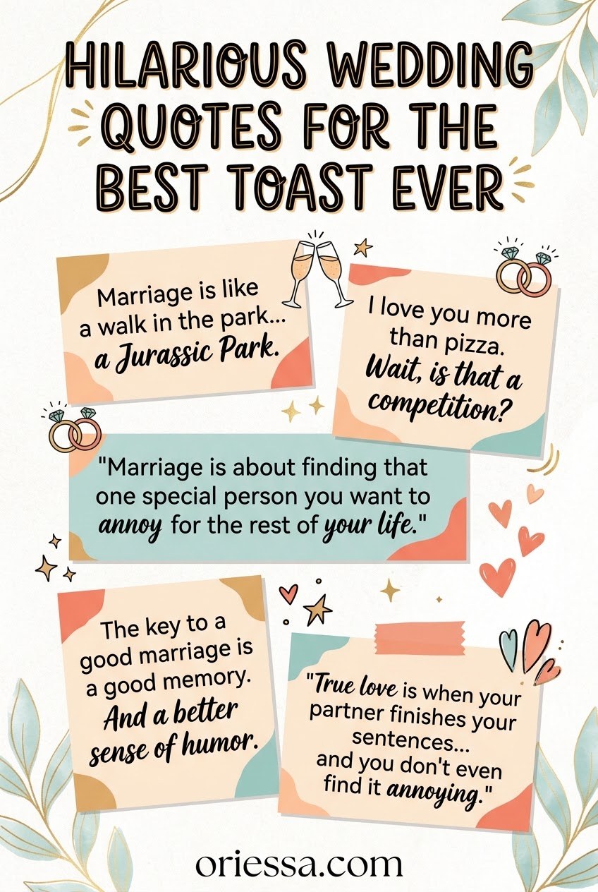 Hilarious Wedding Quotes for the Best Toast Ever