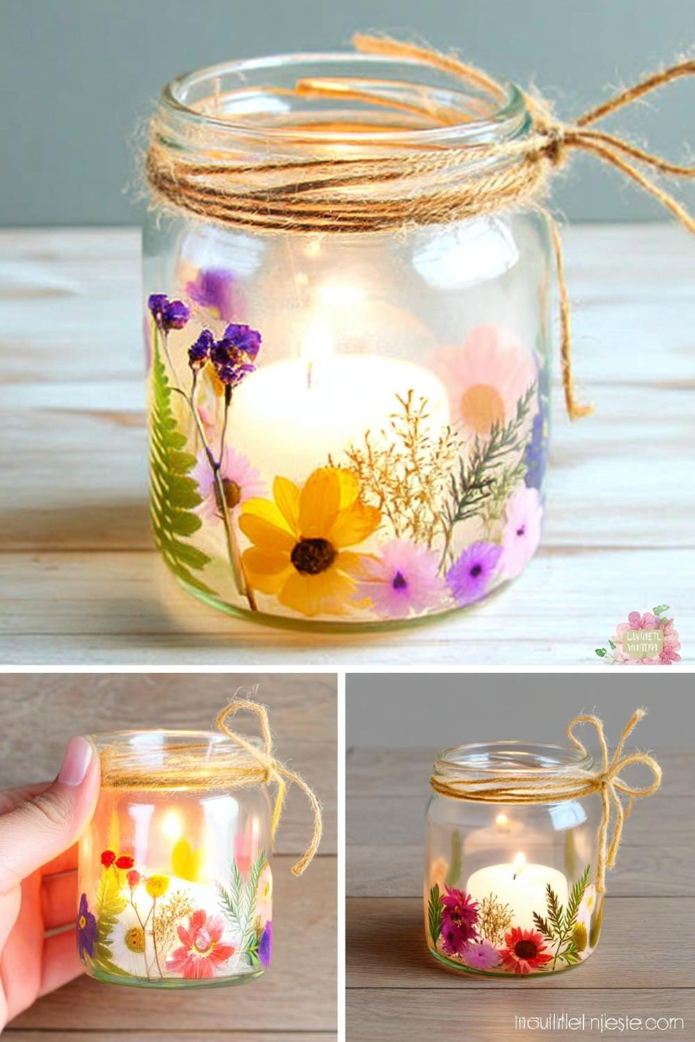 Pressed Flower Candle Magic