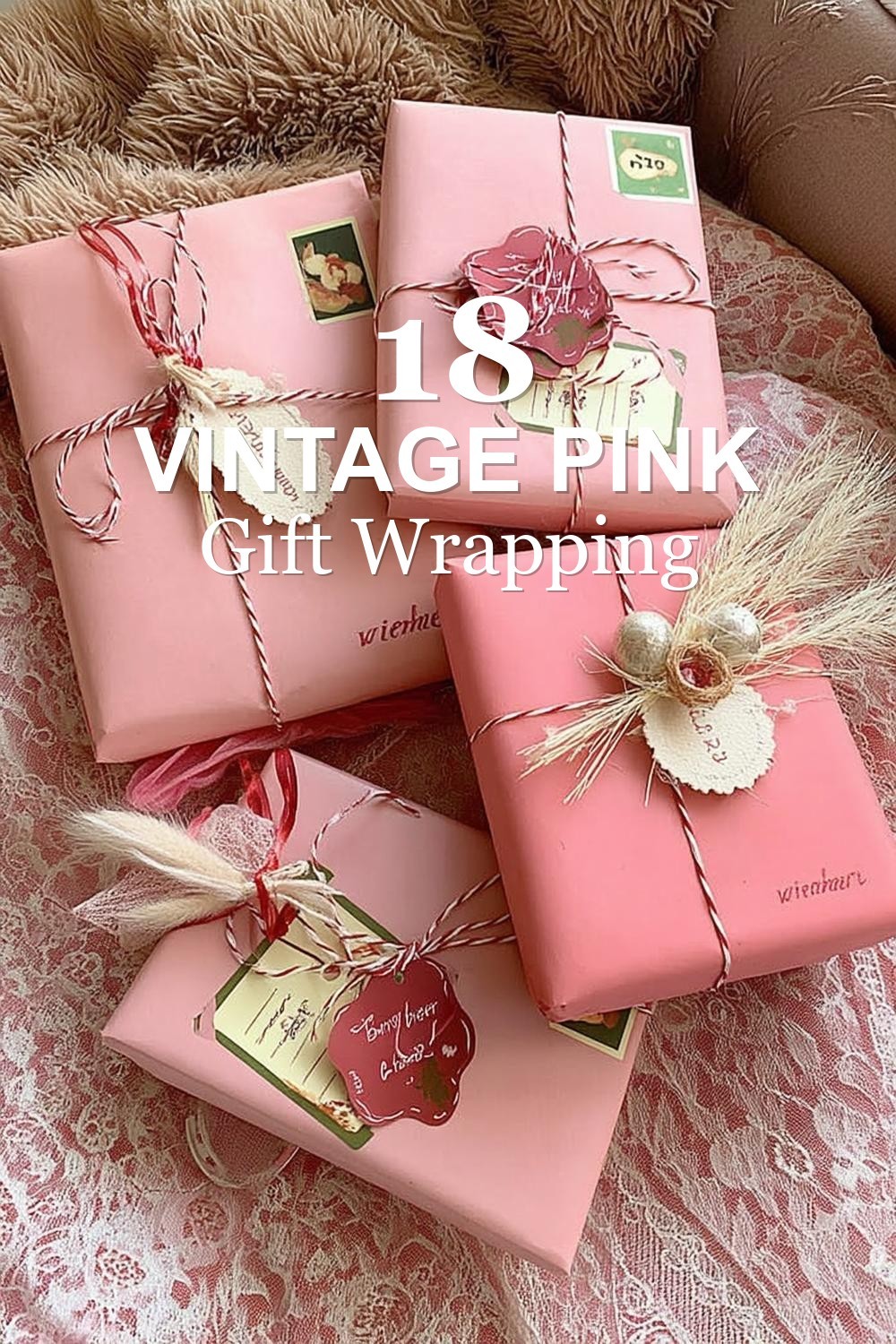 Vintage Pink Gift Wrapping