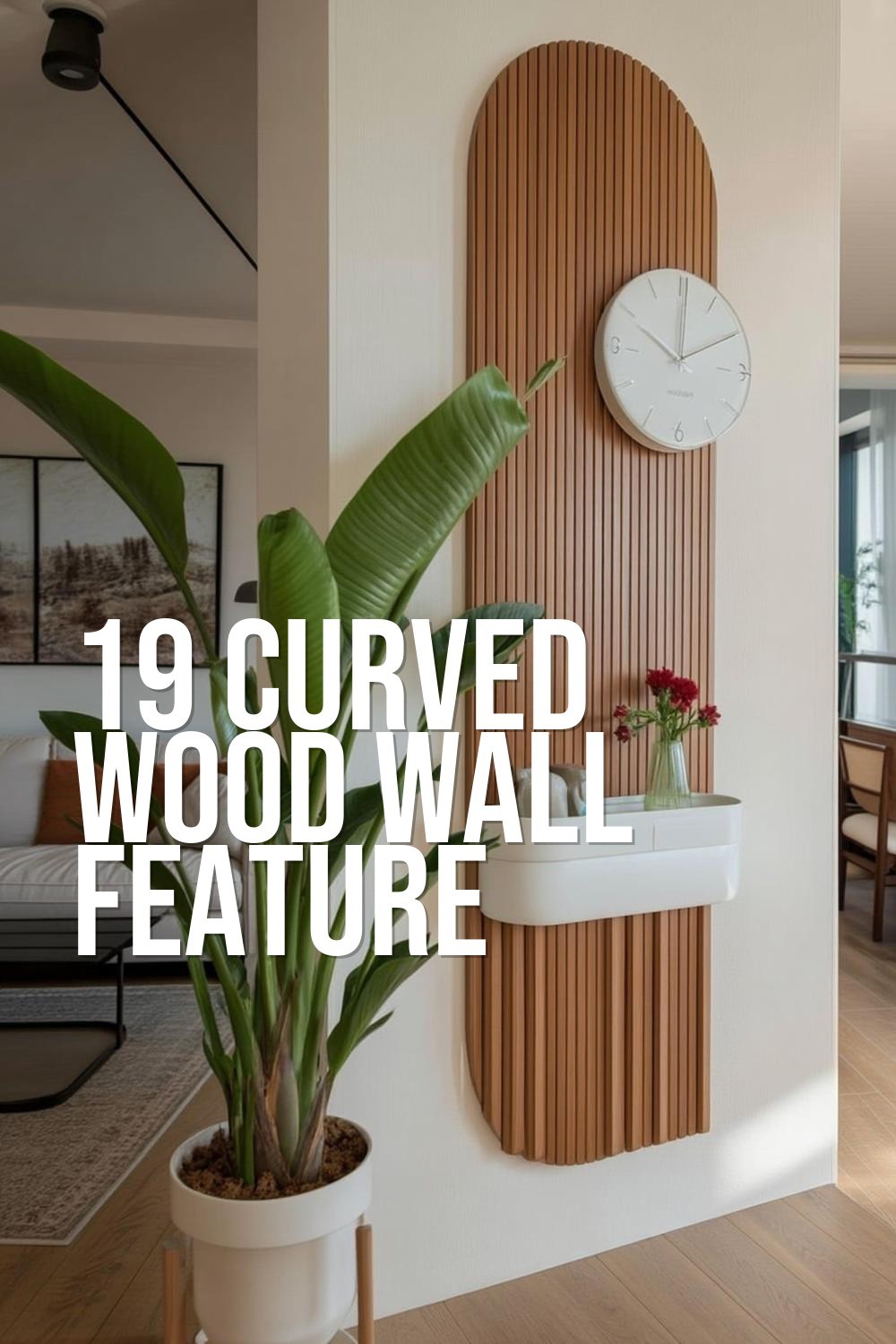 Curved Wood Wall Feature