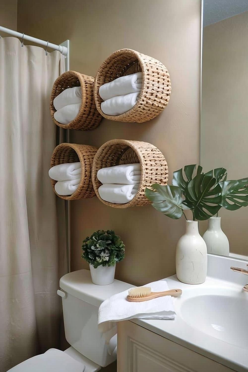 Woven Bathroom Storage Baskets