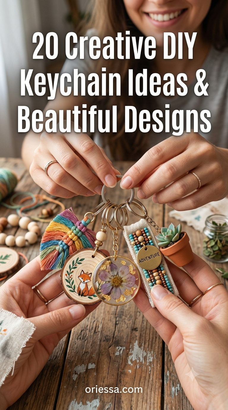 20 Creative DIY Keychain Ideas & Beautiful Designs