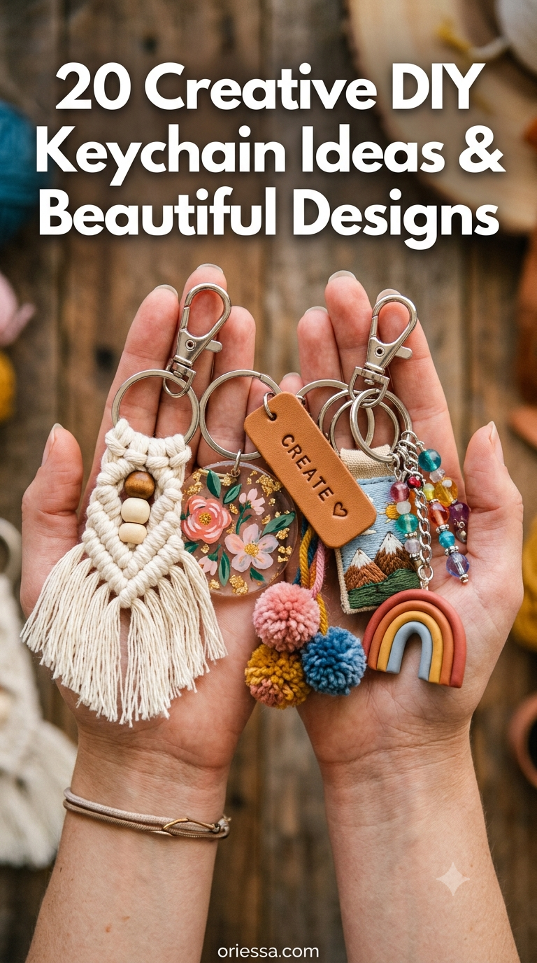 20 Creative DIY Keychain Ideas & Beautiful Designs