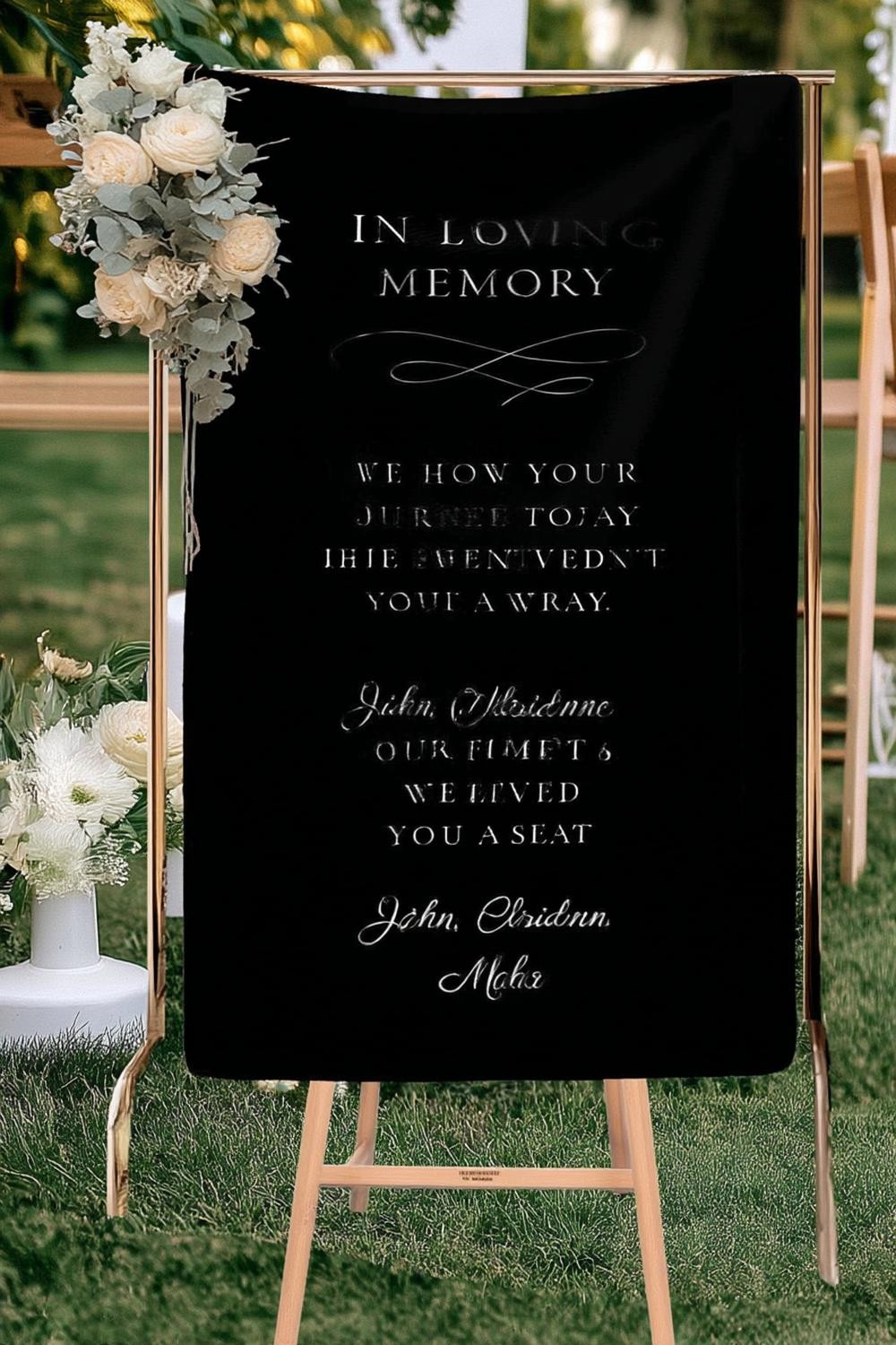 Floral Accented Memorial Board