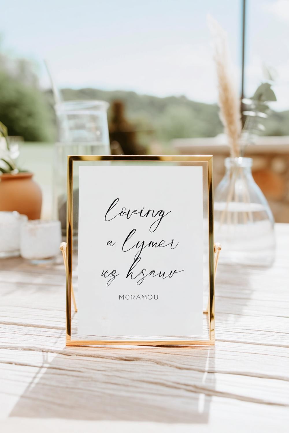 Golden Frame Ceremony Sign