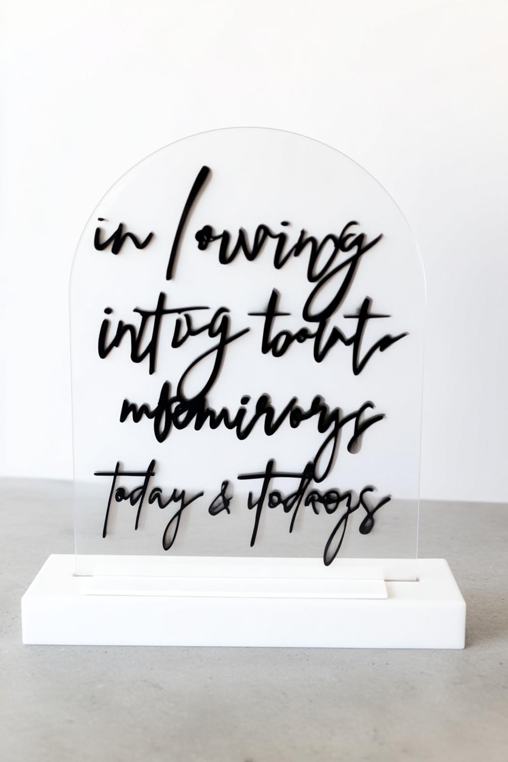 Modern Acrylic Memorial Display