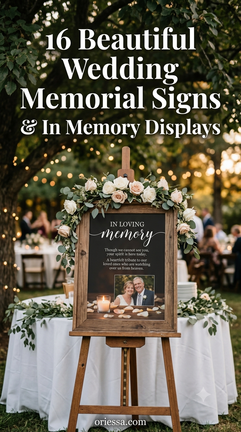 16 Beautiful Wedding Memorial Signs & In Memory Displays