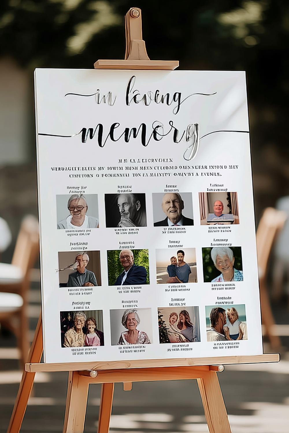 Photo Grid Memorial Board