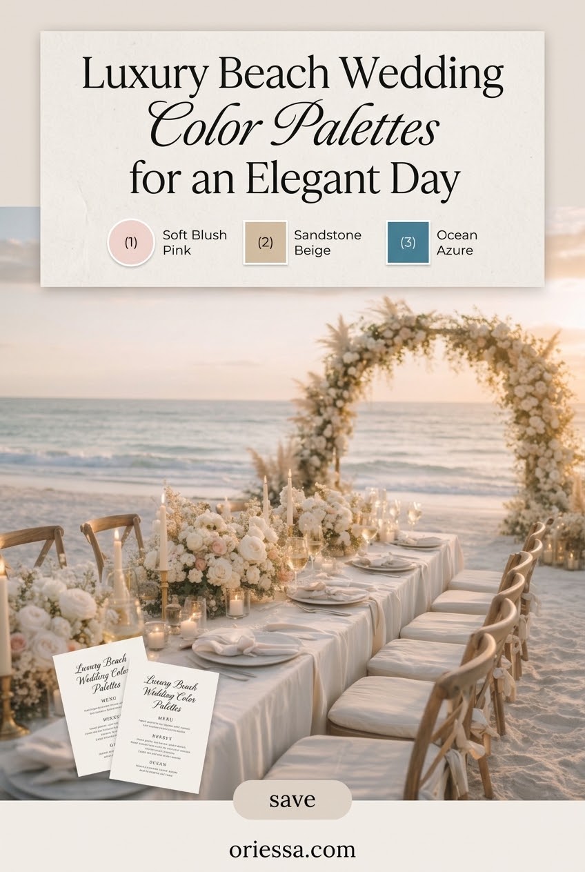 Luxury Beach Wedding Color Palettes for an Elegant Day