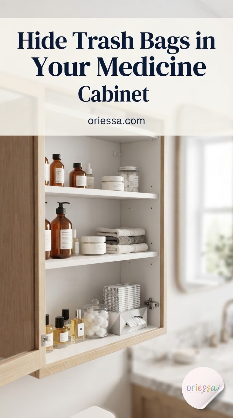 Hide Trash Bags in Your Medicine Cabinet