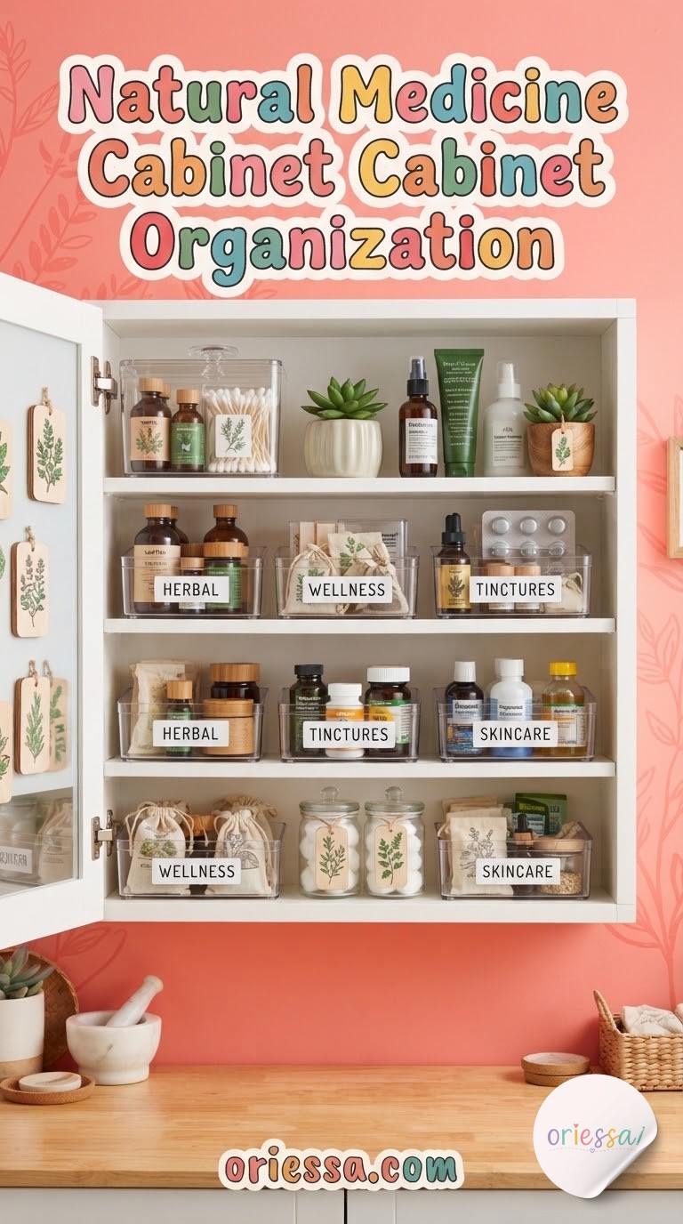 Natural Medicine Cabinet Organization