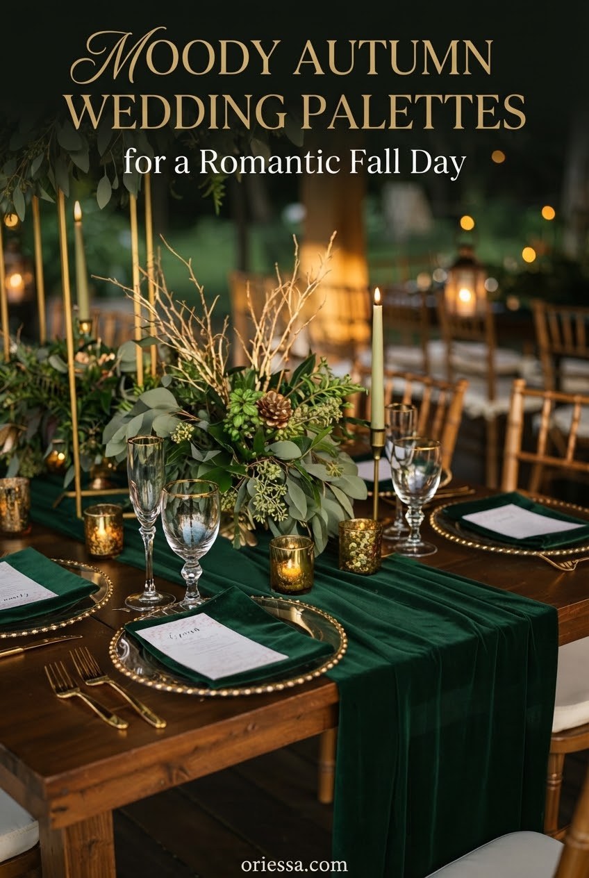 Moody Autumn Wedding Palettes for a Romantic Fall Day
