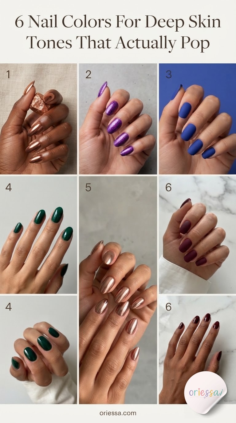6 Nail Colors For Deep Skin Tones That Actually Pop