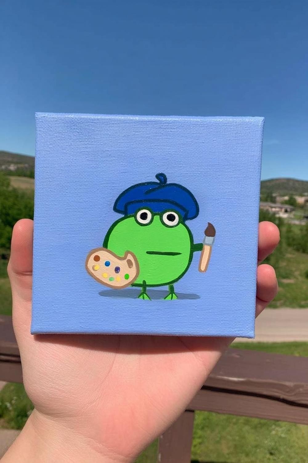 Artist Frog Character