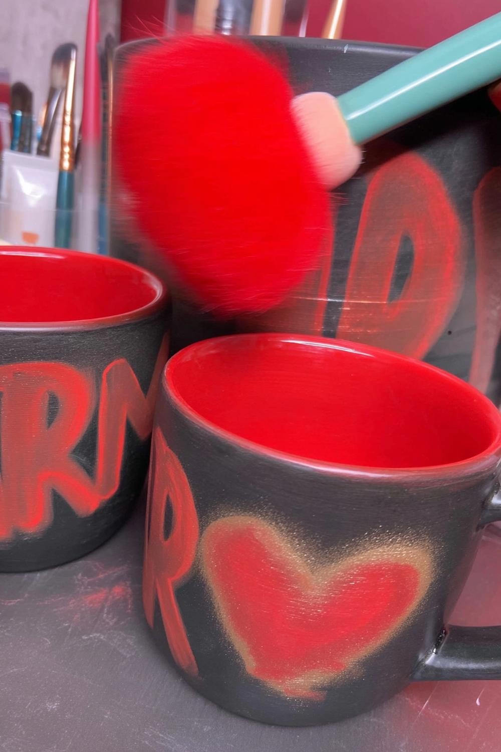 Bold Heart Mugs