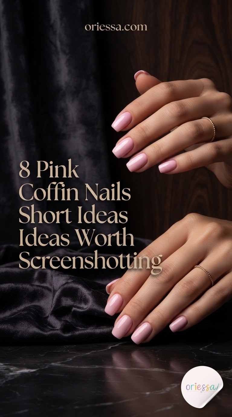 8 Pink Coffin Nails Short Ideas Worth Screenshotting