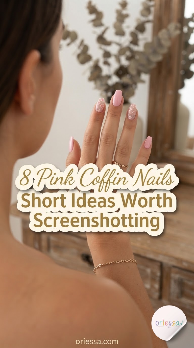 8 Pink Coffin Nails Short Ideas Worth Screenshotting