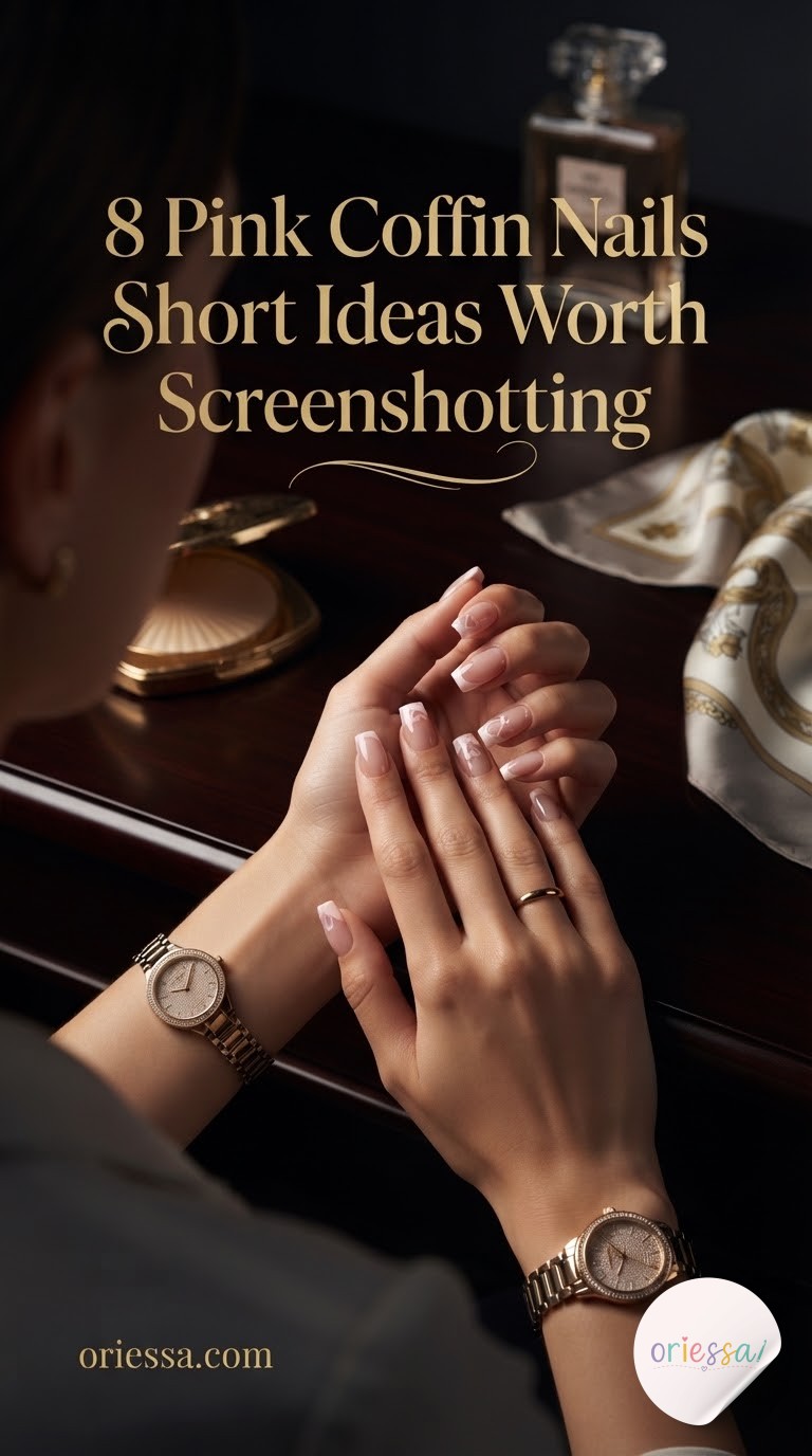 8 Pink Coffin Nails Short Ideas Worth Screenshotting