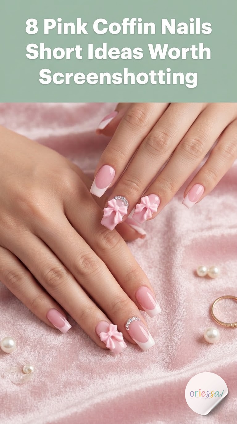 8 Pink Coffin Nails Short Ideas Worth Screenshotting