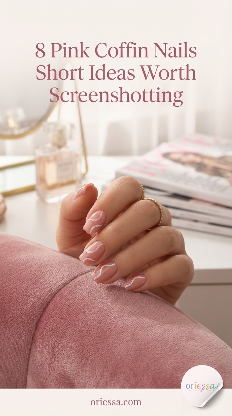 8 Pink Coffin Nails Short Ideas Worth Screenshotting