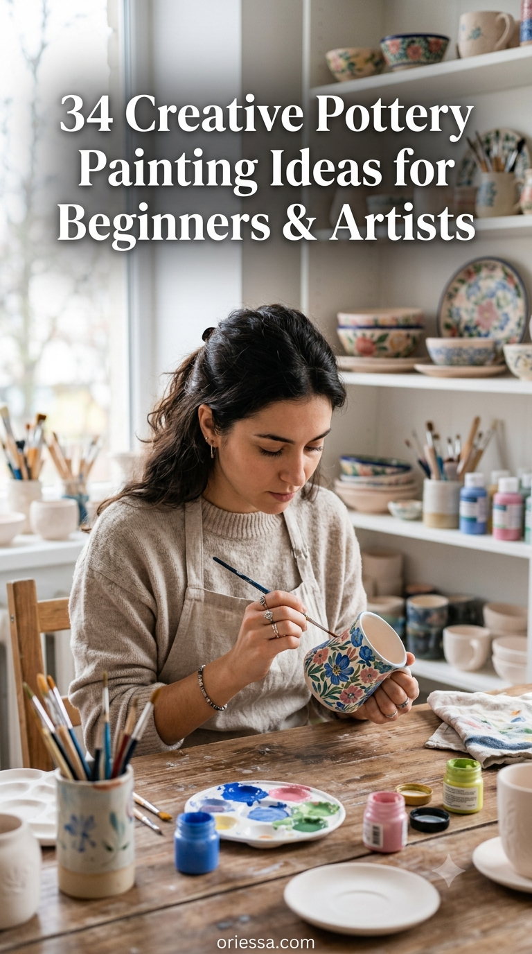 34 Creative Pottery Painting Ideas for Beginners & Artists