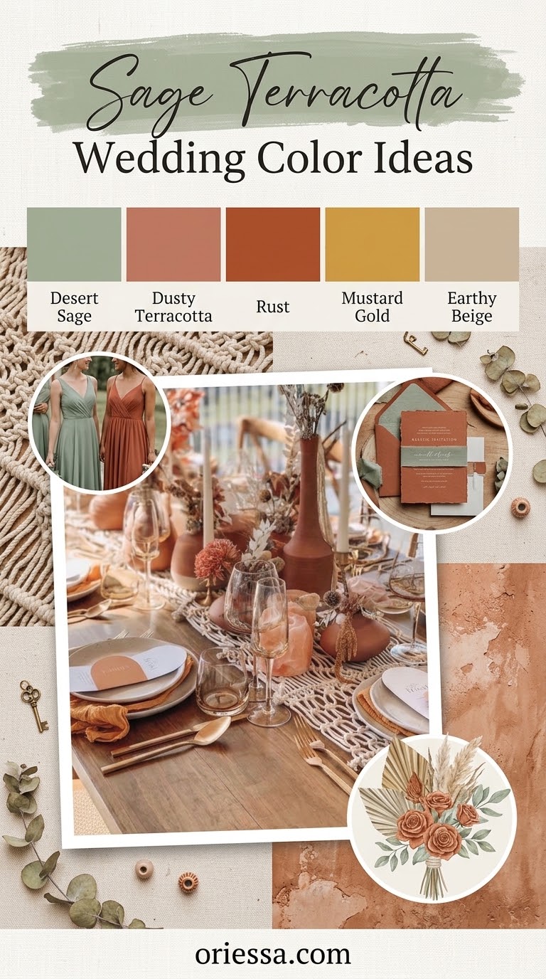 Sage Terracotta Wedding Color Ideas