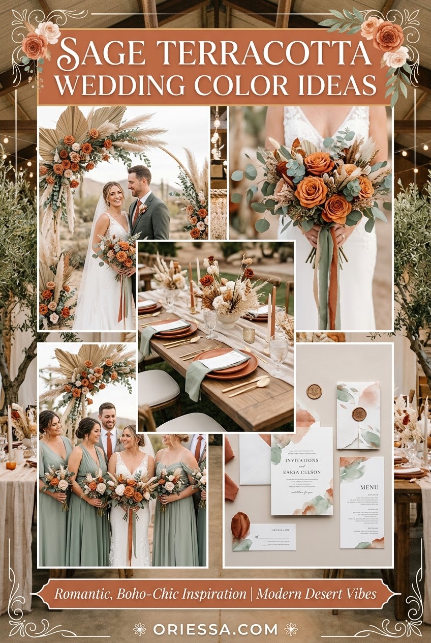 Sage Terracotta Wedding Color Ideas