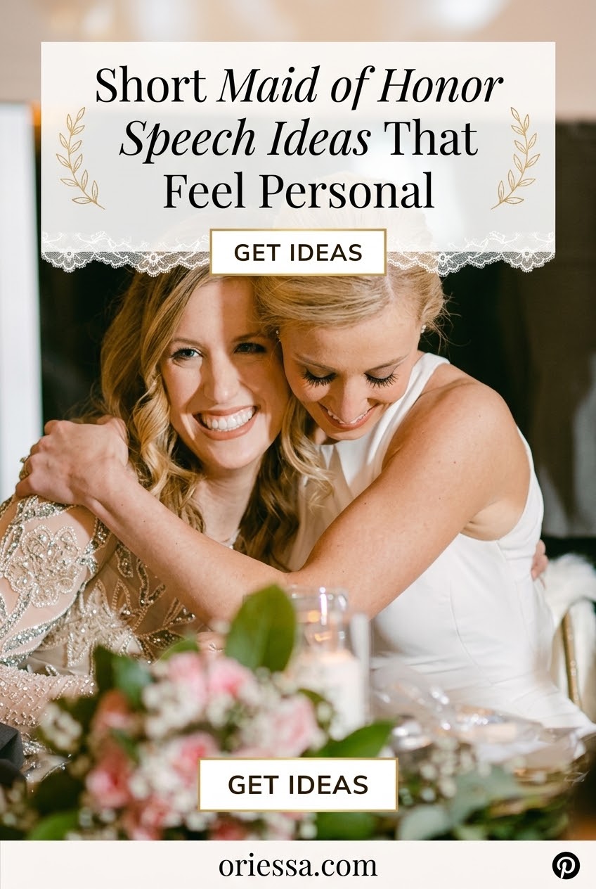 Short Maid of Honor Speech Ideas That Feel Personal