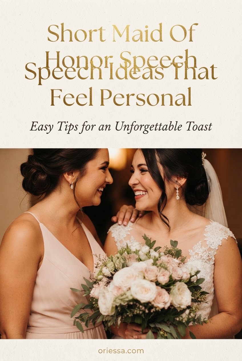 Short Maid Of Honor Speech Ideas That Feel Personal