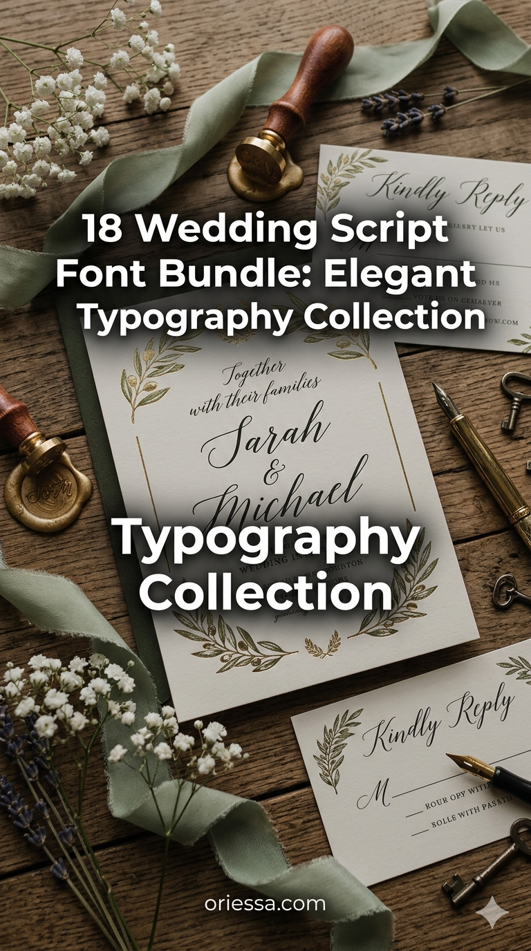 18 Wedding Script Font Bundle: Elegant Typography Collection