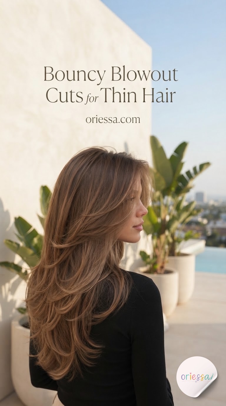 Bouncy Blowout Cuts for Thin Hair