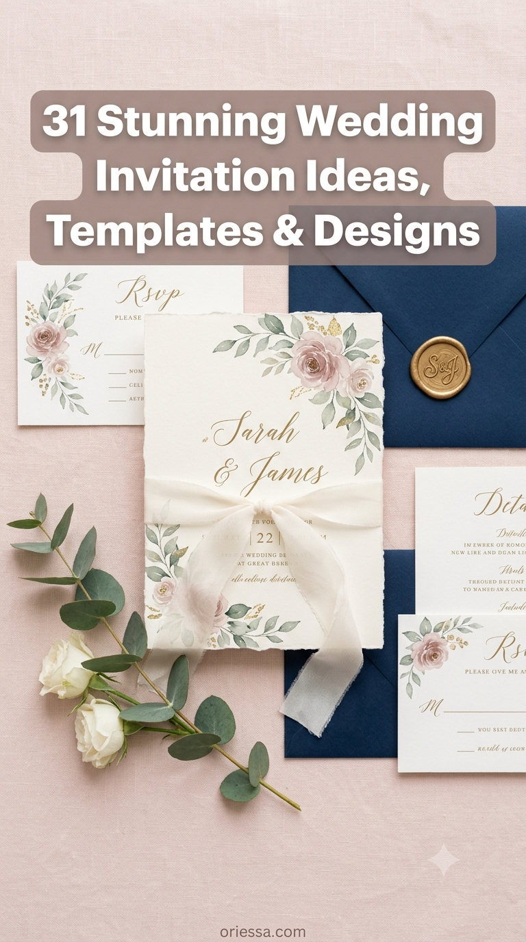 31 Stunning Wedding Invitation Ideas, Templates & Designs