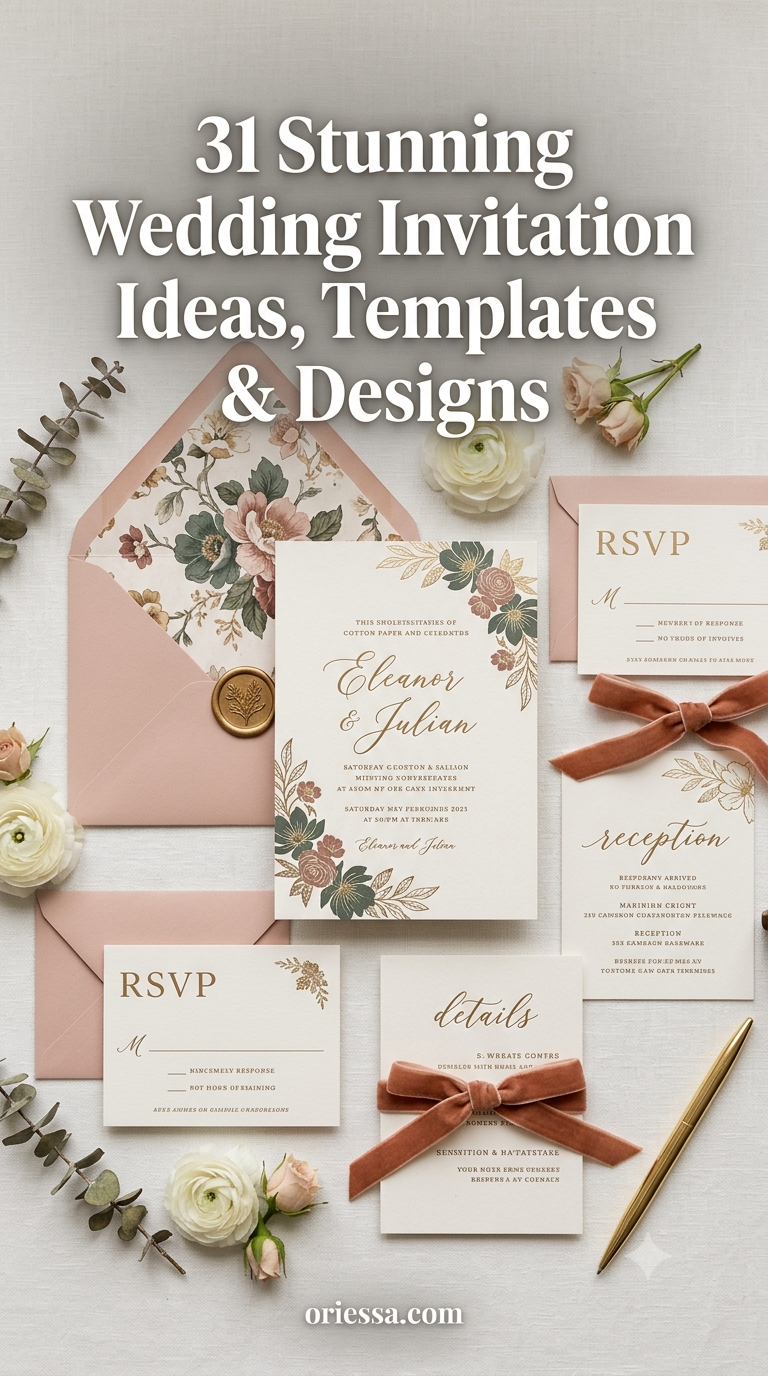 31 Stunning Wedding Invitation Ideas, Templates & Designs