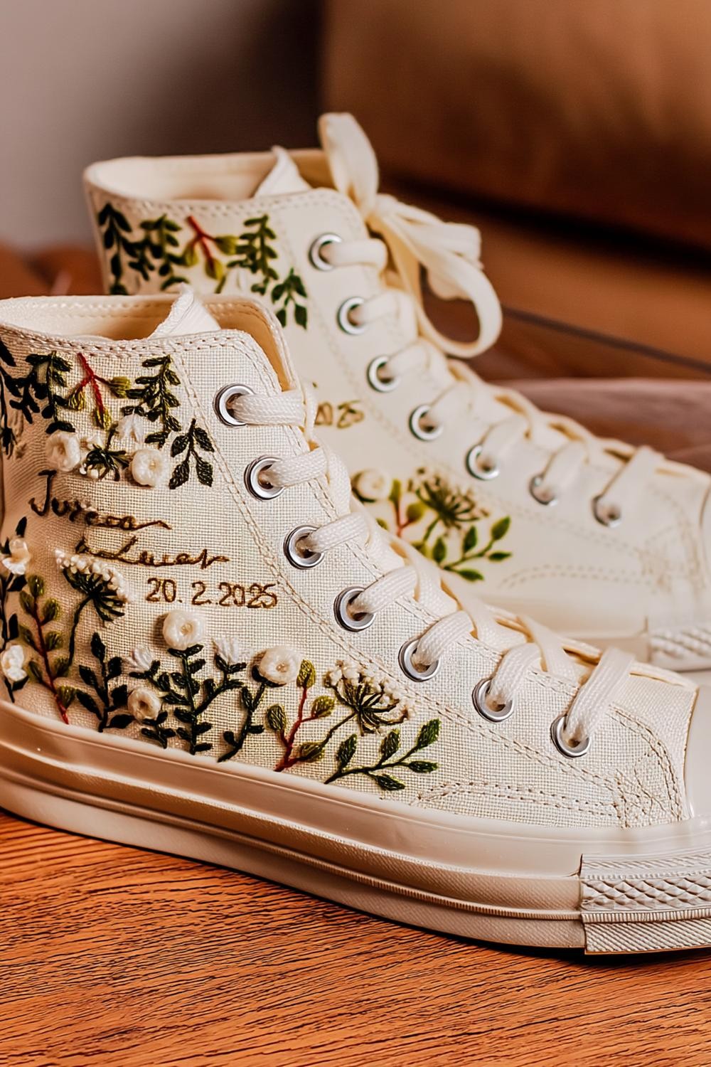 Personalized Floral Sneakers