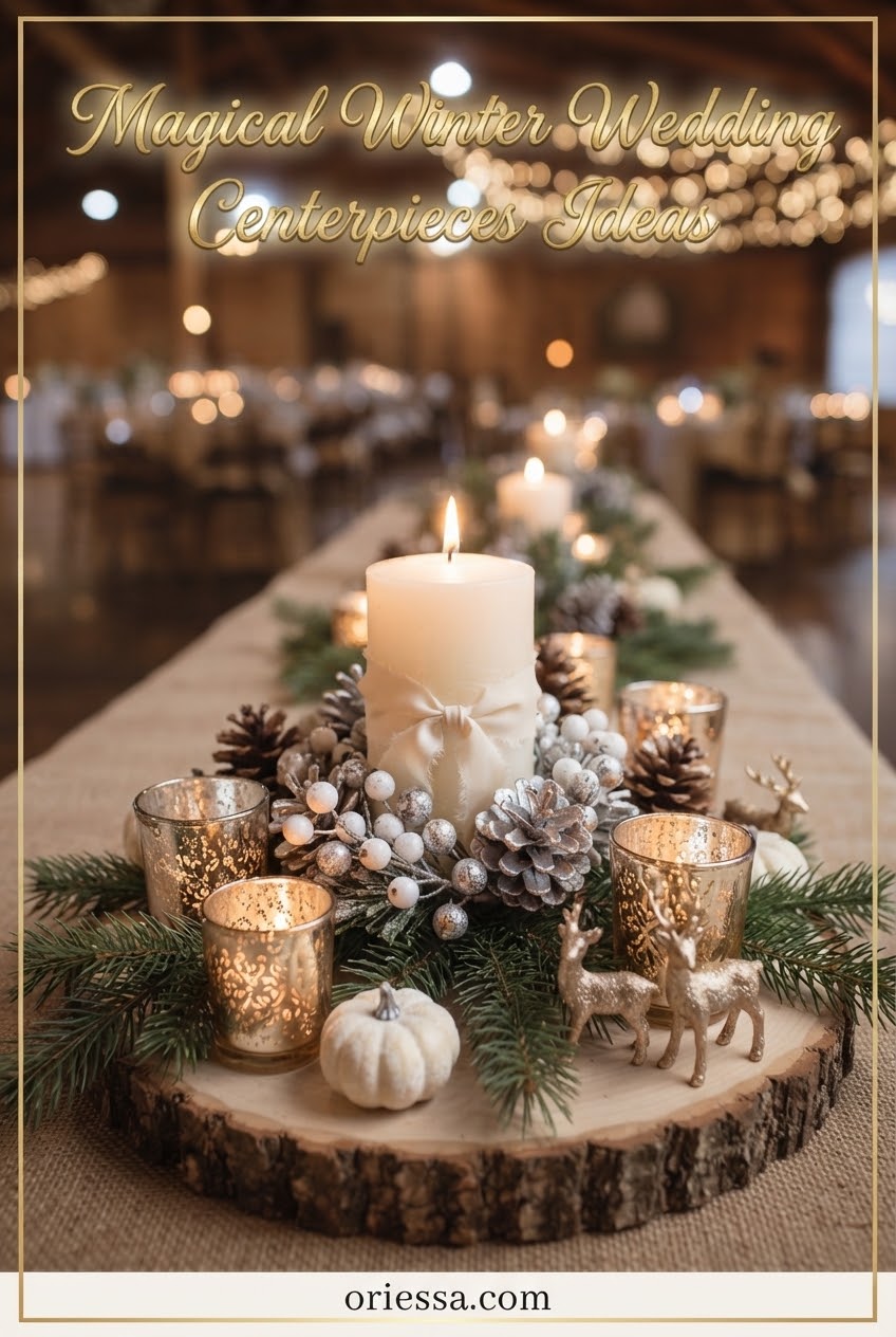 Magical Winter Wedding Centerpieces Ideas
