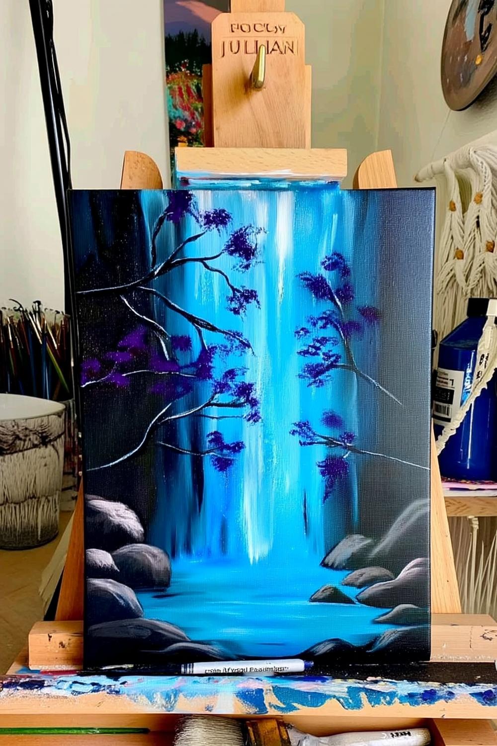 Mystical Waterfall Scene