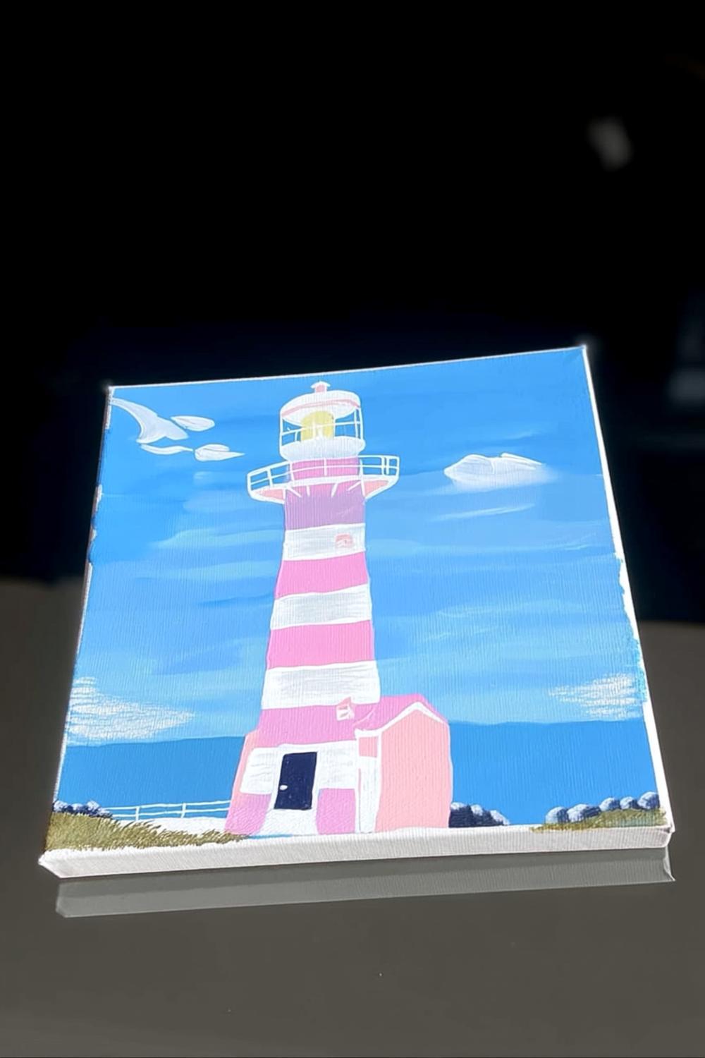 Charming Pink Lighthouse