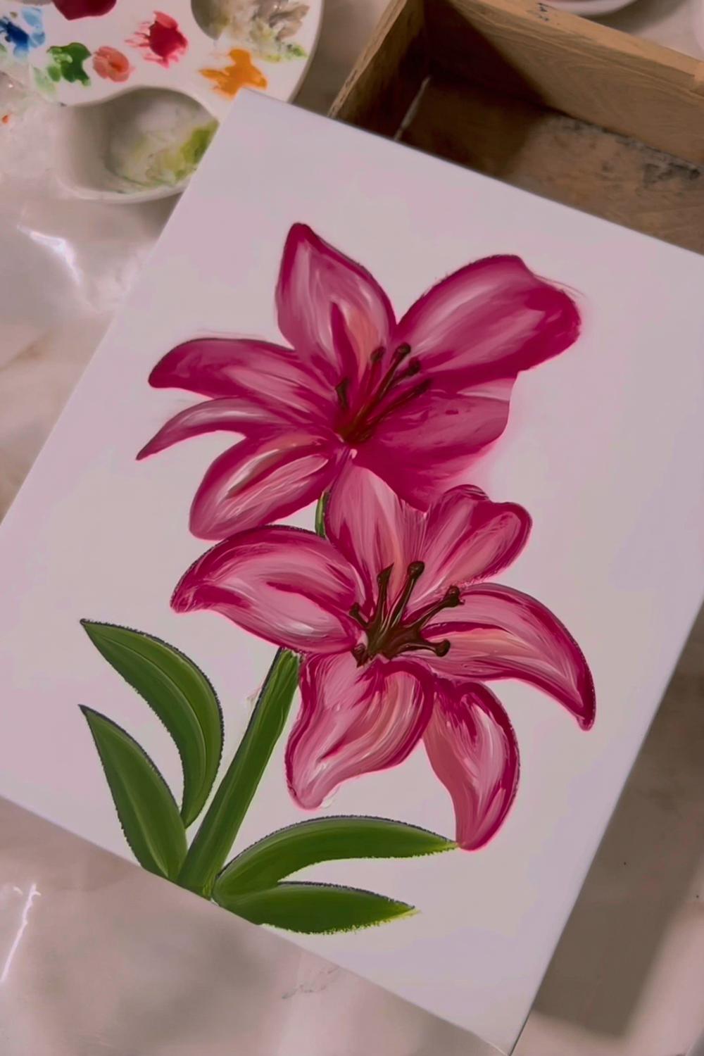 Elegant Pink Lilies