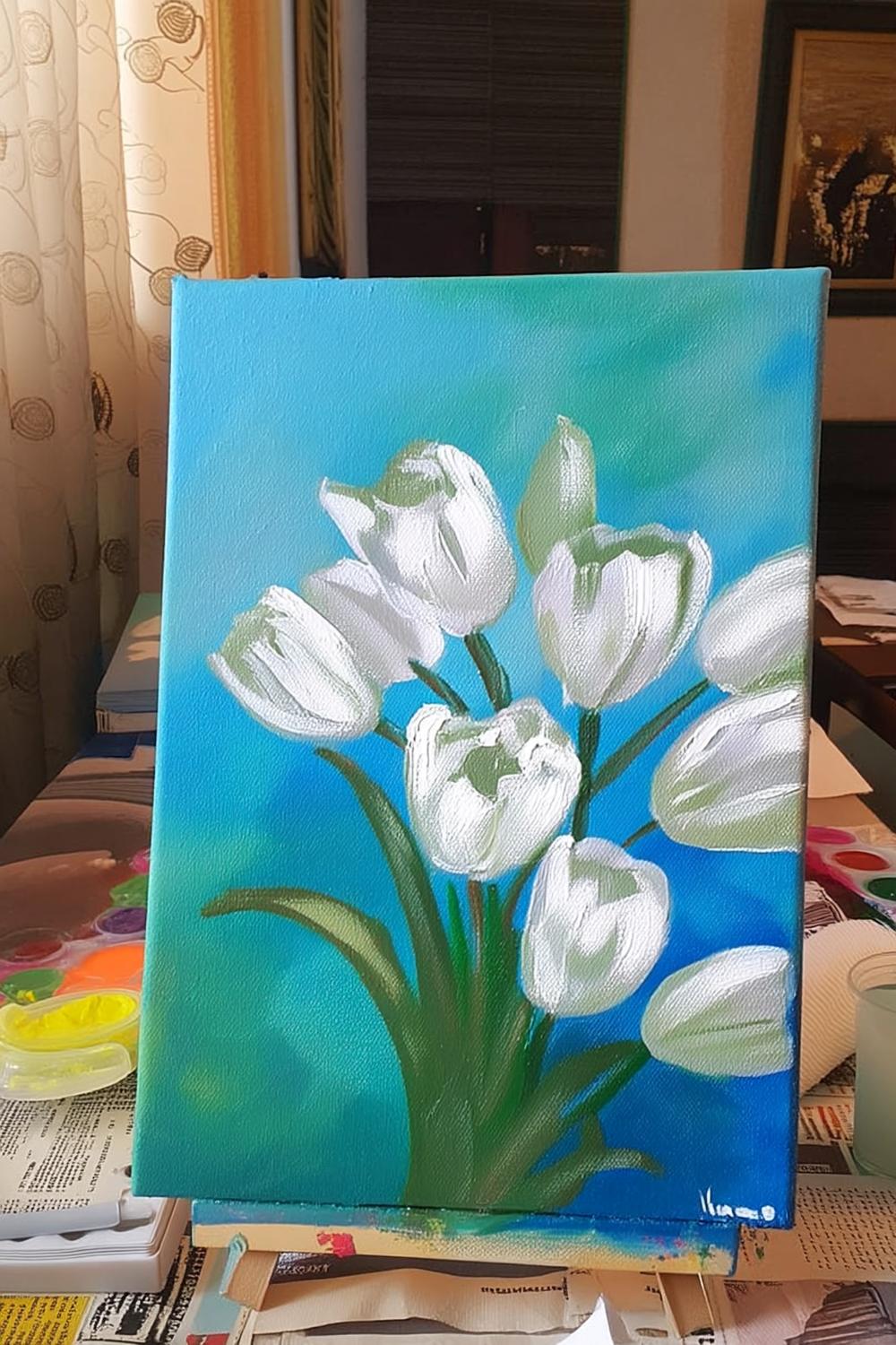 Fresh White Tulips