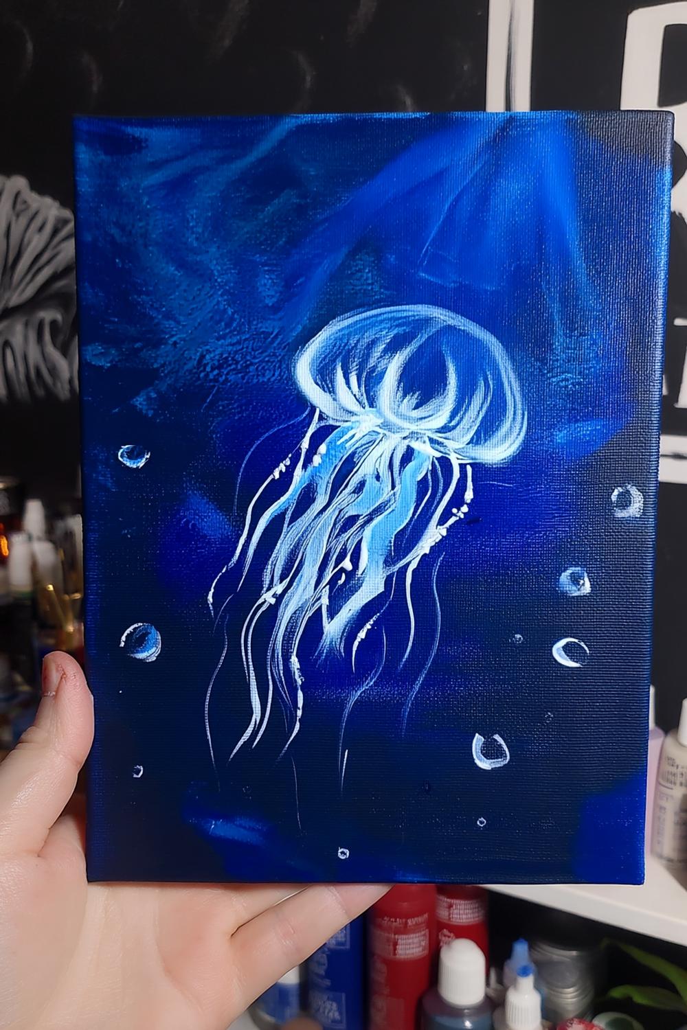 Luminous Blue Jellyfish