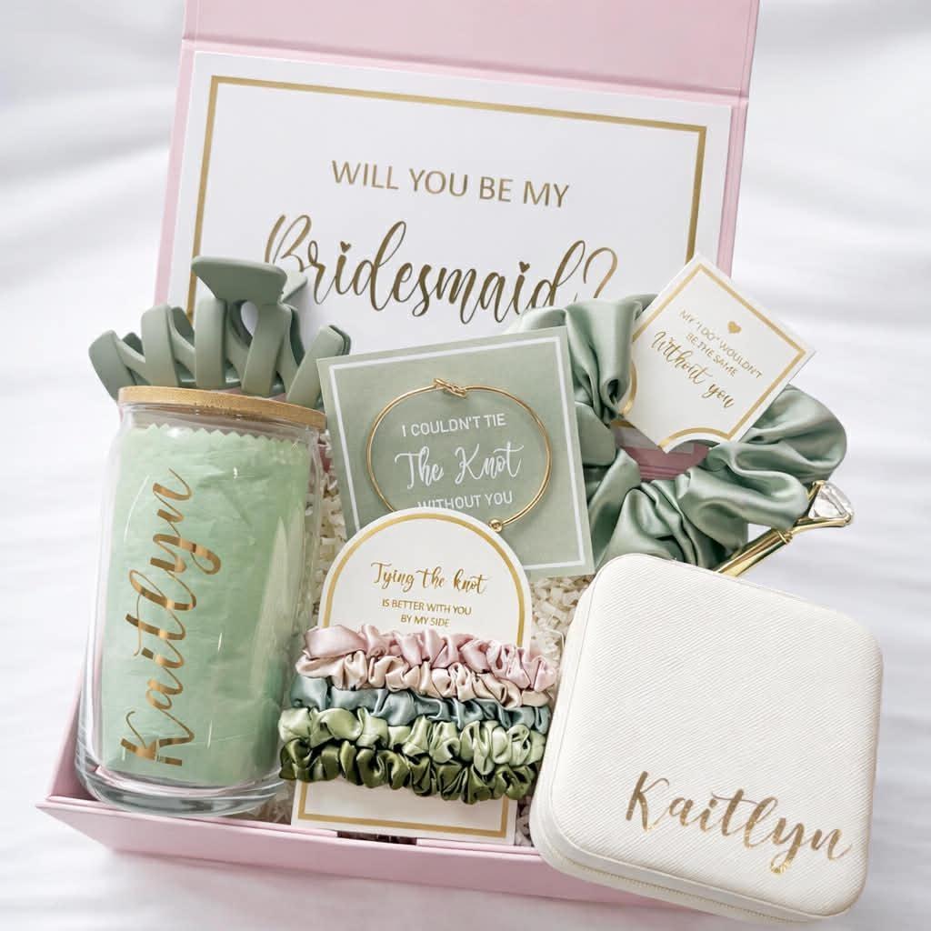 Personalized bridesmaid proposal gift box