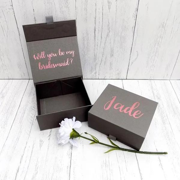 Personalized bridesmaid gift box arrangement