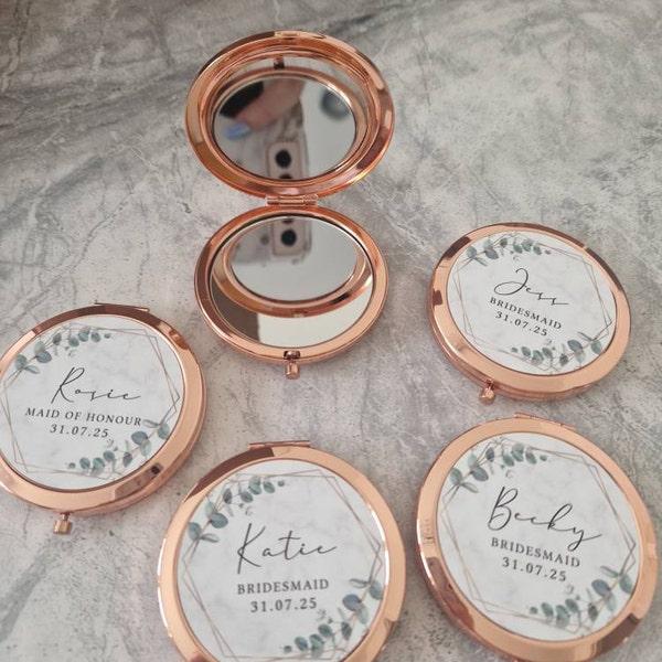 Personalized compact mirror gift