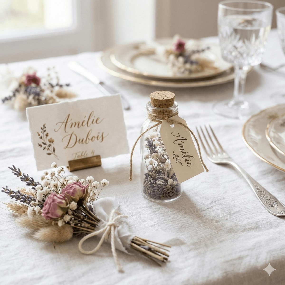 Personalized wedding reception decor with custom details