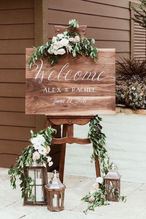 Personalized DIY wedding welcome sign