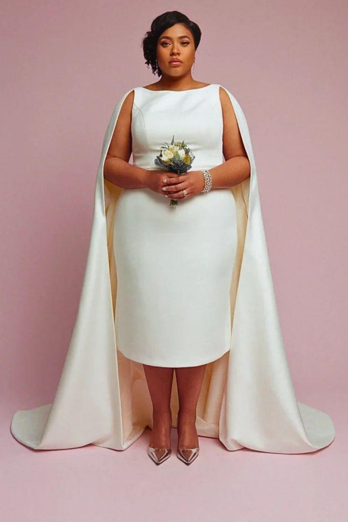 Plus size courthouse wedding dress