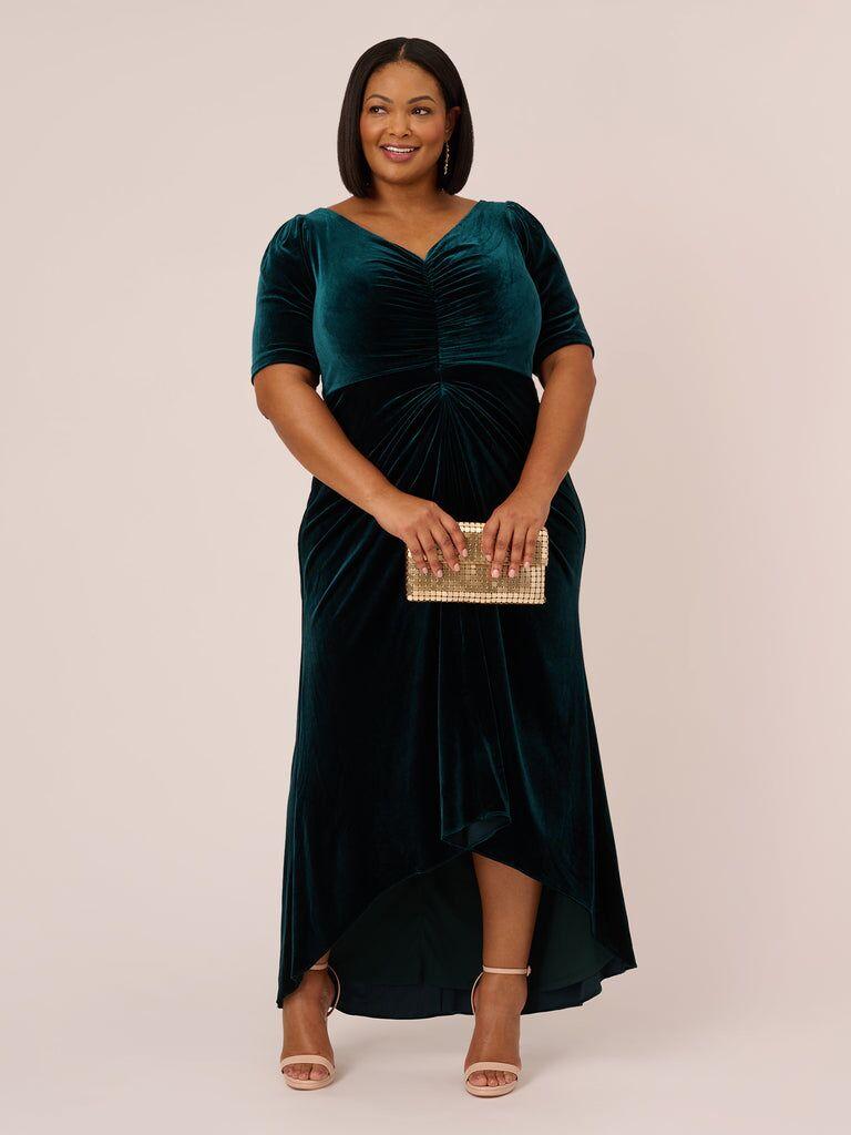 Plus size fall wedding outfit