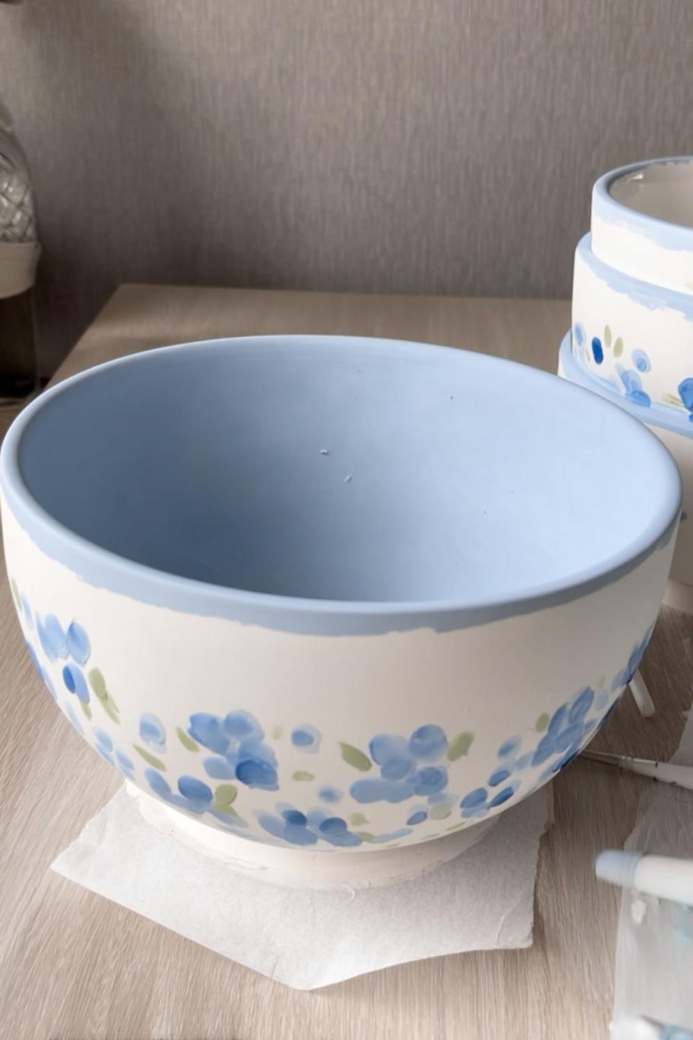 Blue Floral Serving Bowl