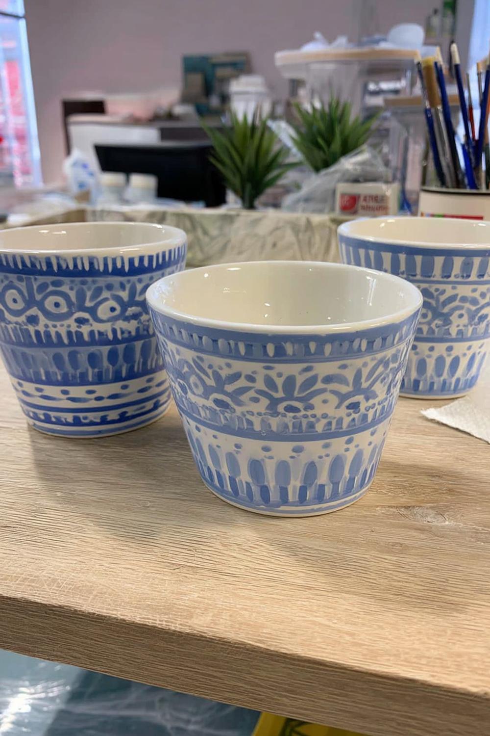Blue Tribal Pattern Bowls