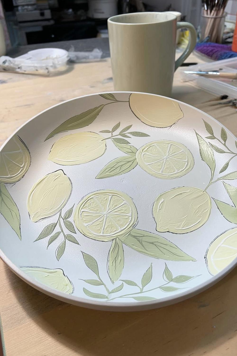 Fresh Lemon Pattern Plate